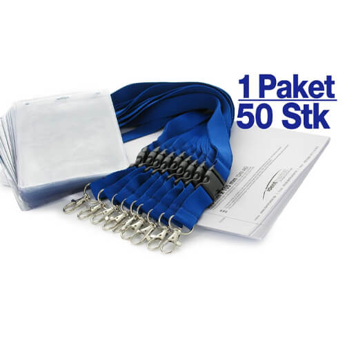 20mm Blanko-Lanyard - Komplett-SET